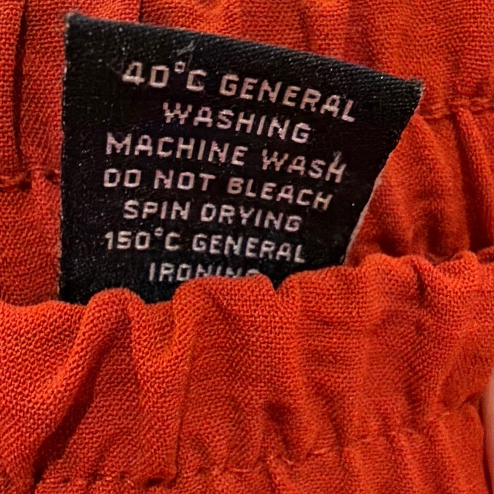 NYCC Burnt Orange Satin-Finish Joggers | Tapered High-Rise Lounge Pants Large - Picture 10 of 10